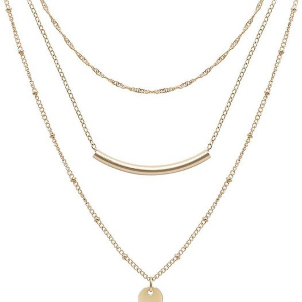 Designer Layered Choker Necklaces Handmade Coin Tube Star Pearl Pendant